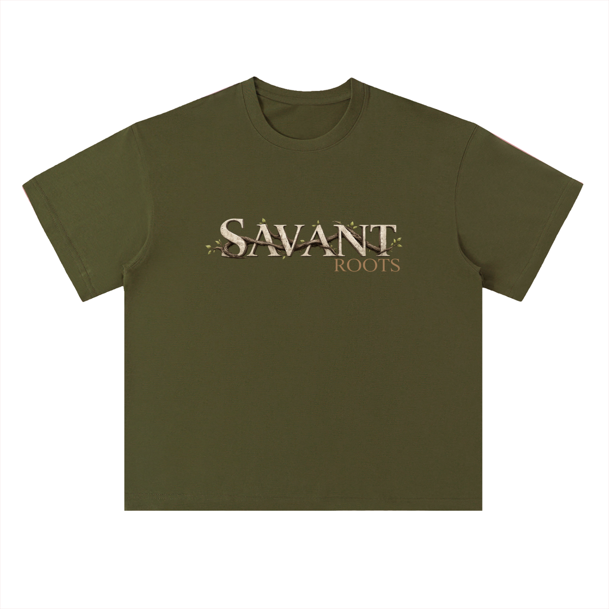 Roots Tee in Jungle Green, front