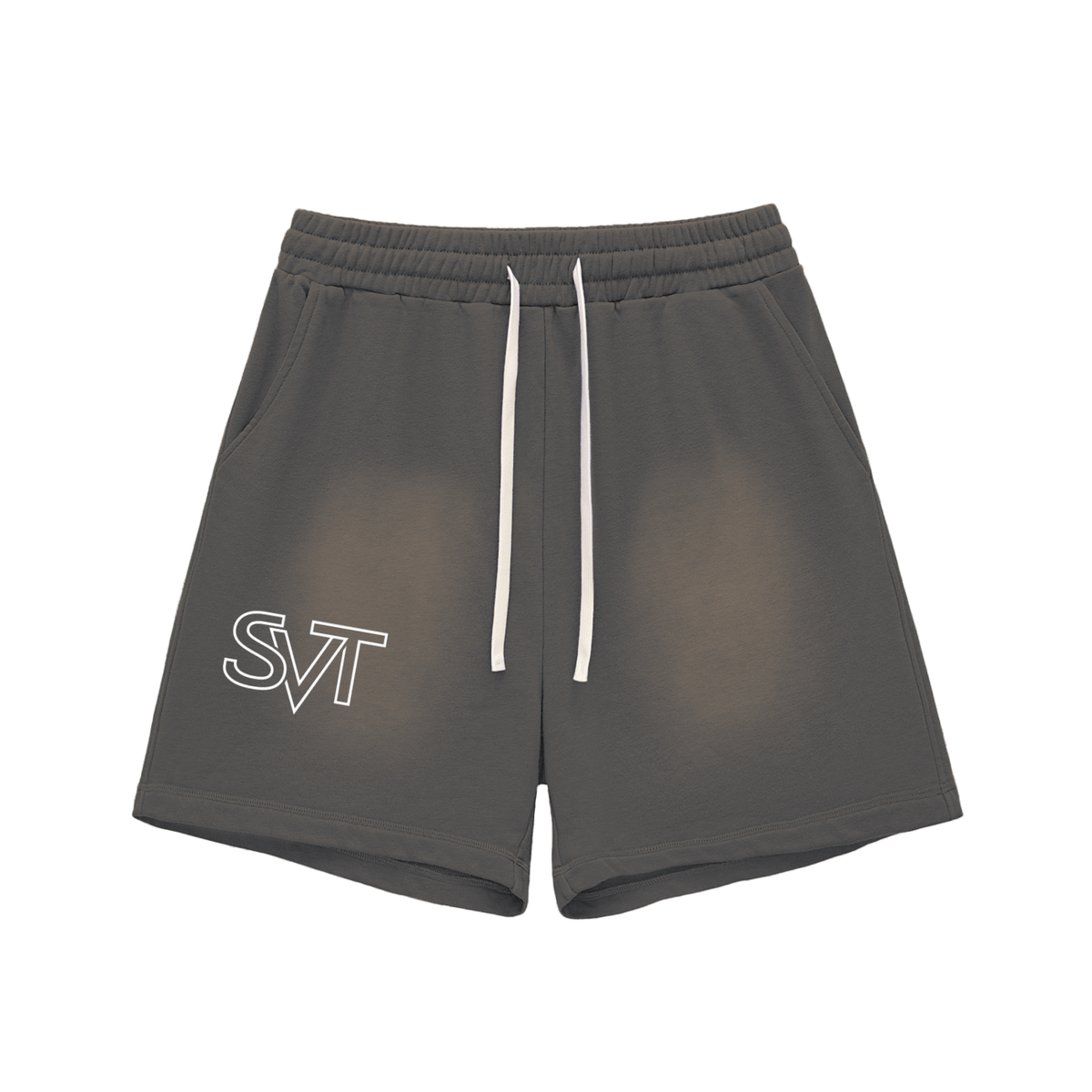 Sunfade Sweat Short in Dark Gray, front