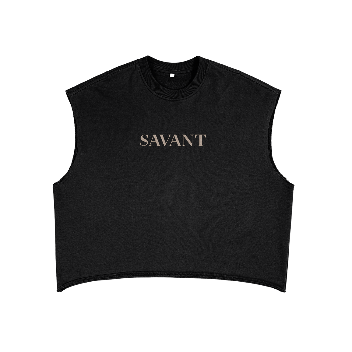 Boxy Sleeveless in Black, front