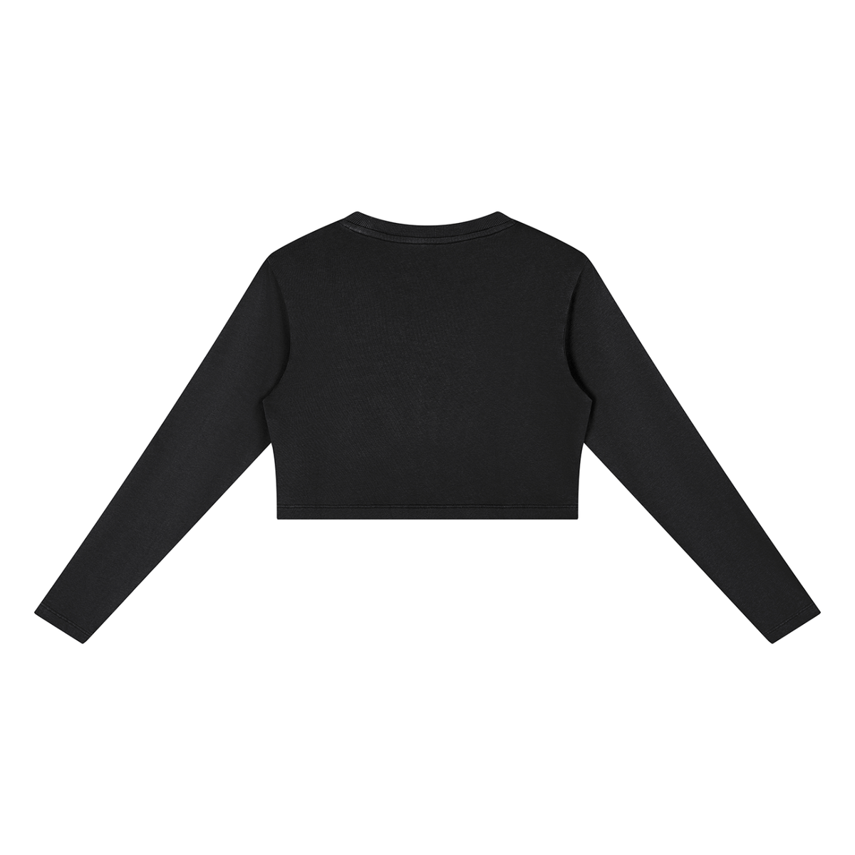 Mineral Crop Sweatshirt in Black, back