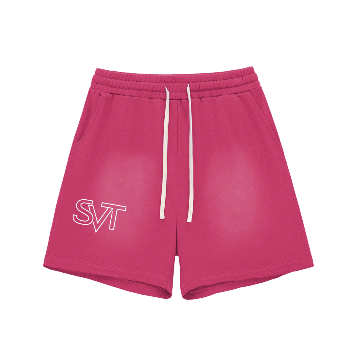 Sunfade Sweat Short in Rose Red, front