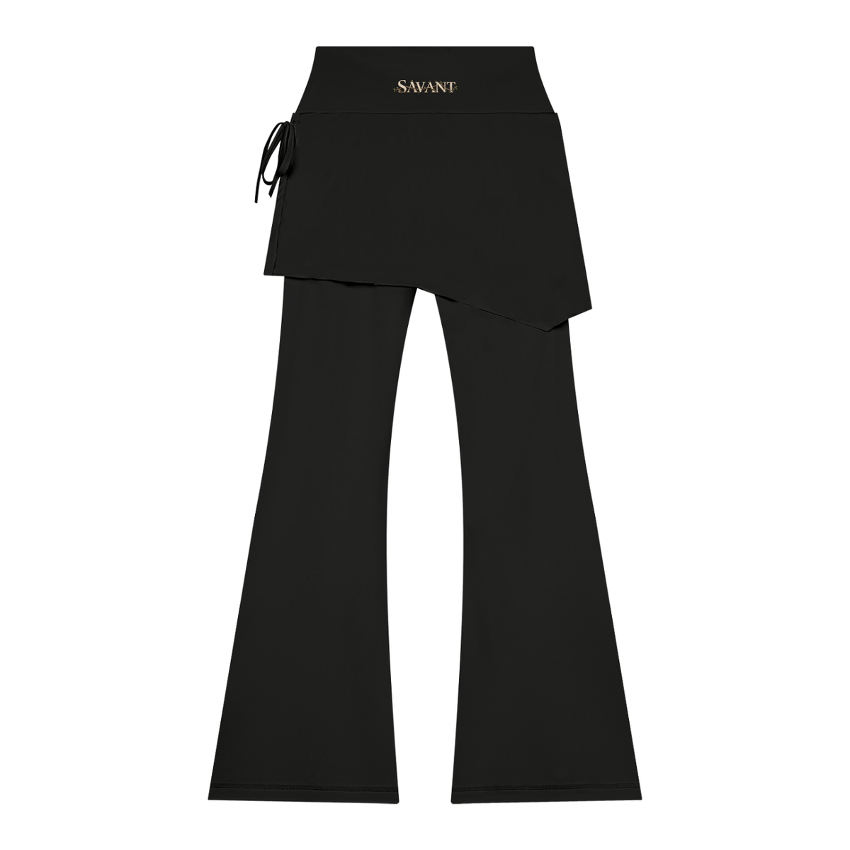 Studio Skirted Flare in Black, back