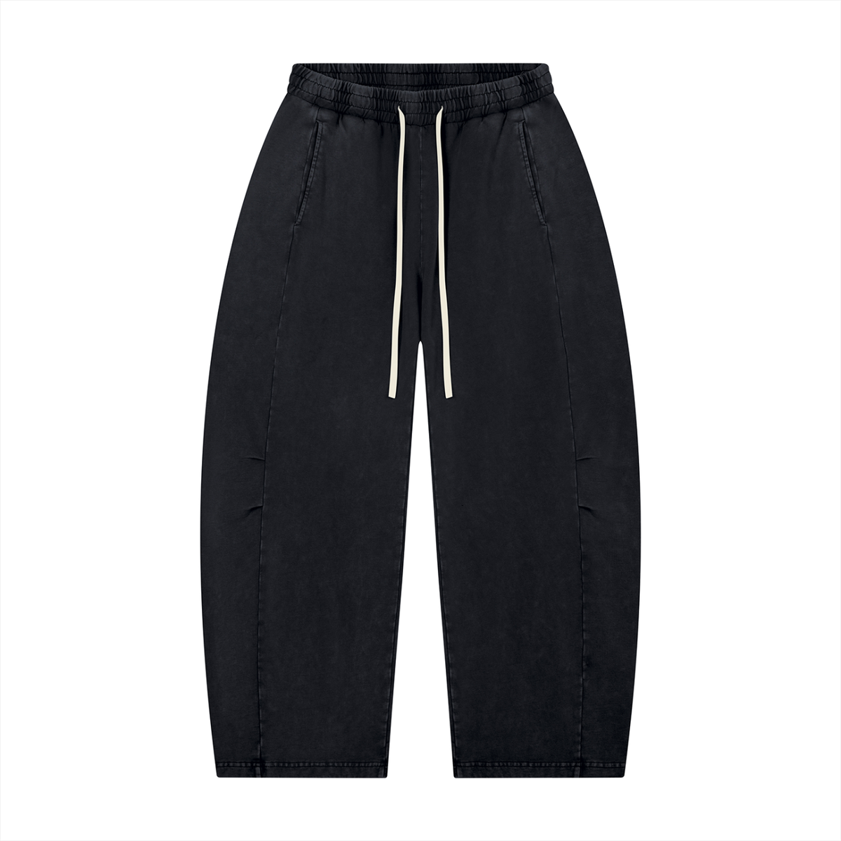 Mineral Barrel Pant in Black, front