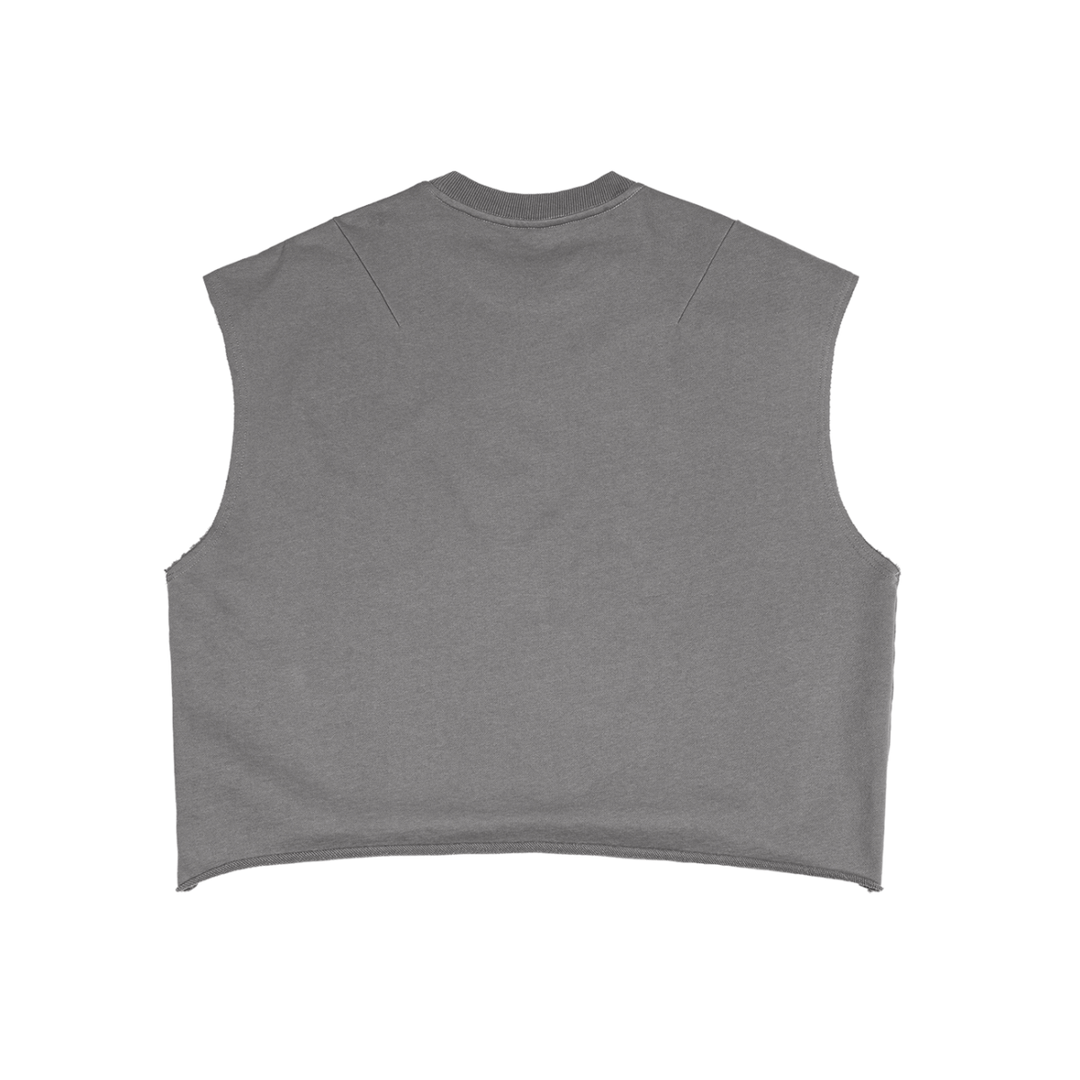 Boxy Sleeveless in Gray, back