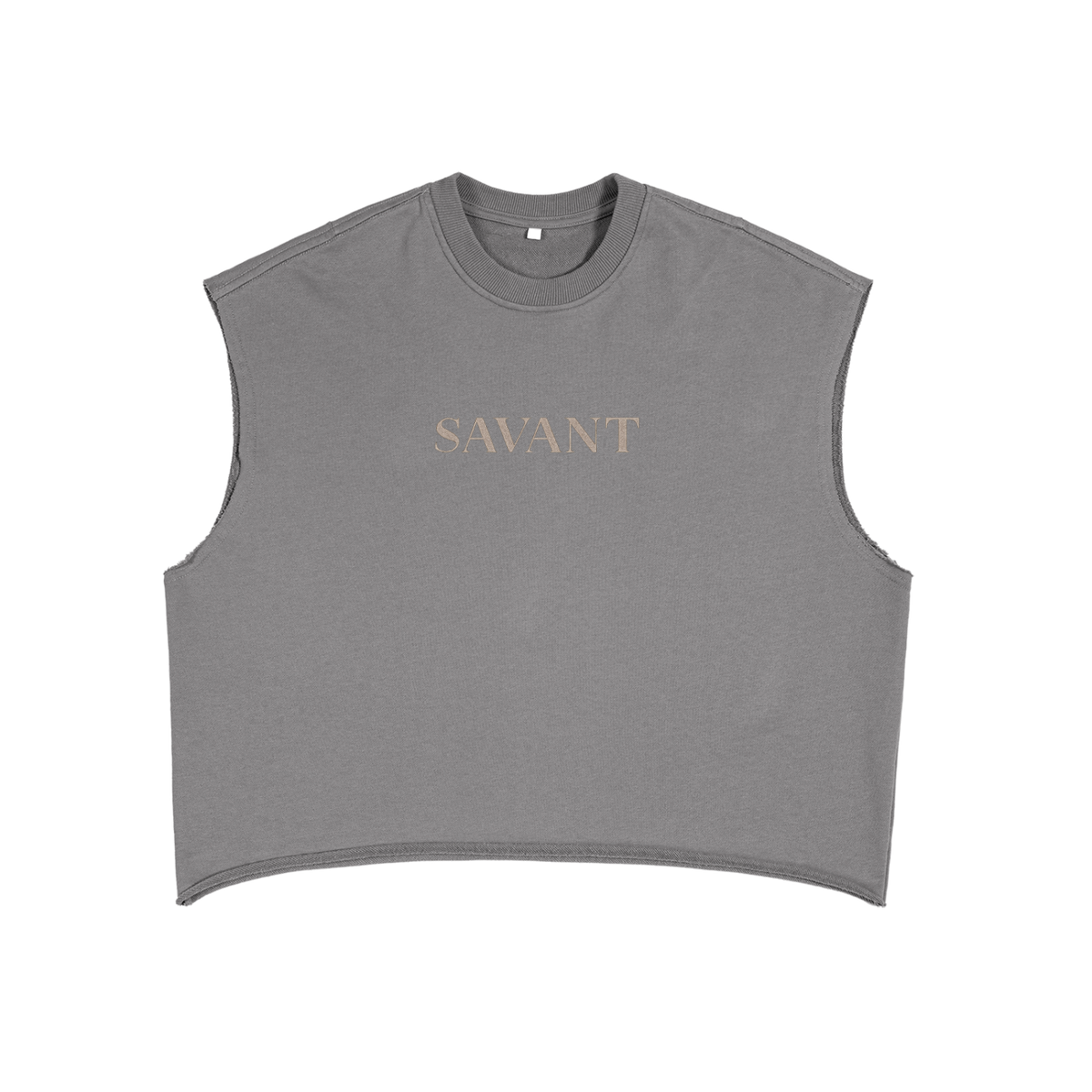 Boxy Sleeveless in Gray, front
