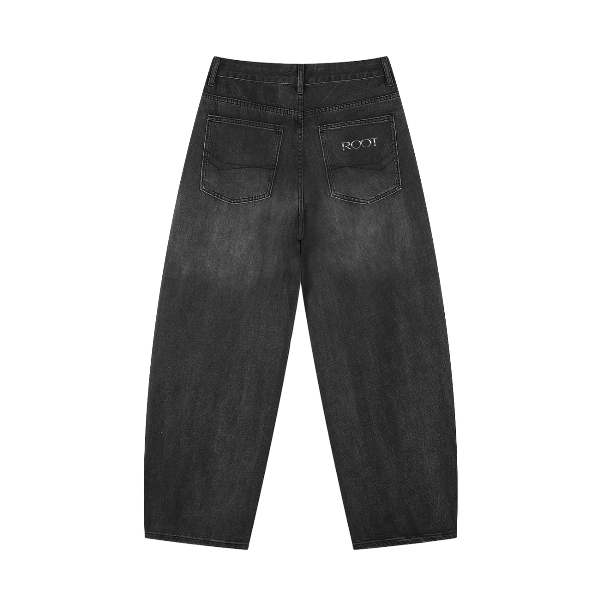 Sunfade Barrel Jean in Black, back