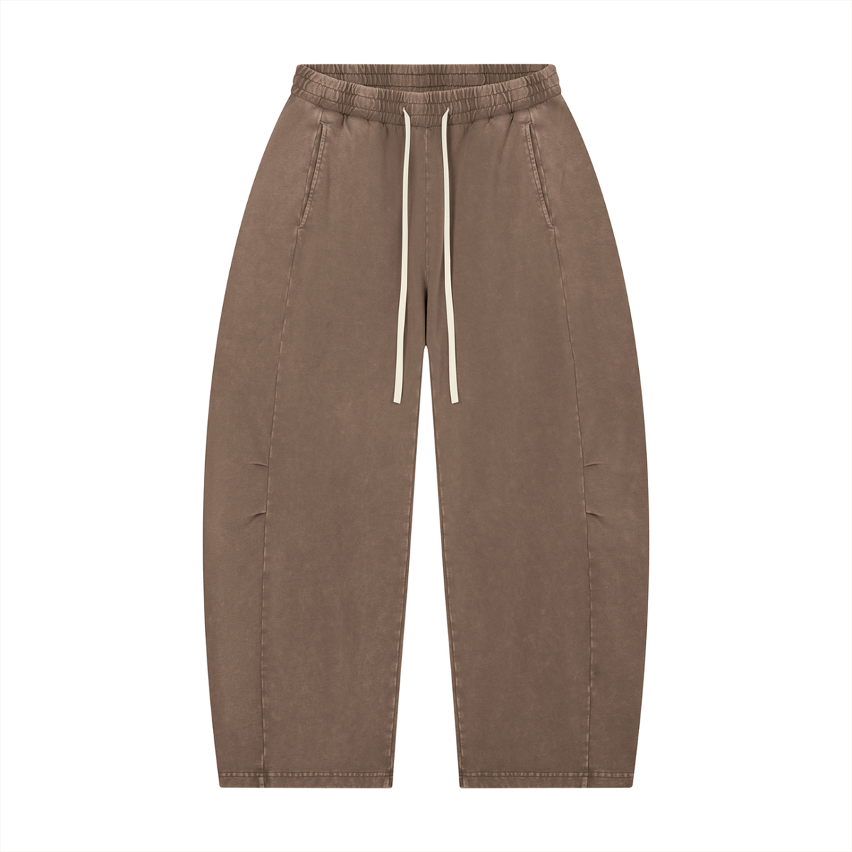 Mineral Barrel Pant in Coffee, front