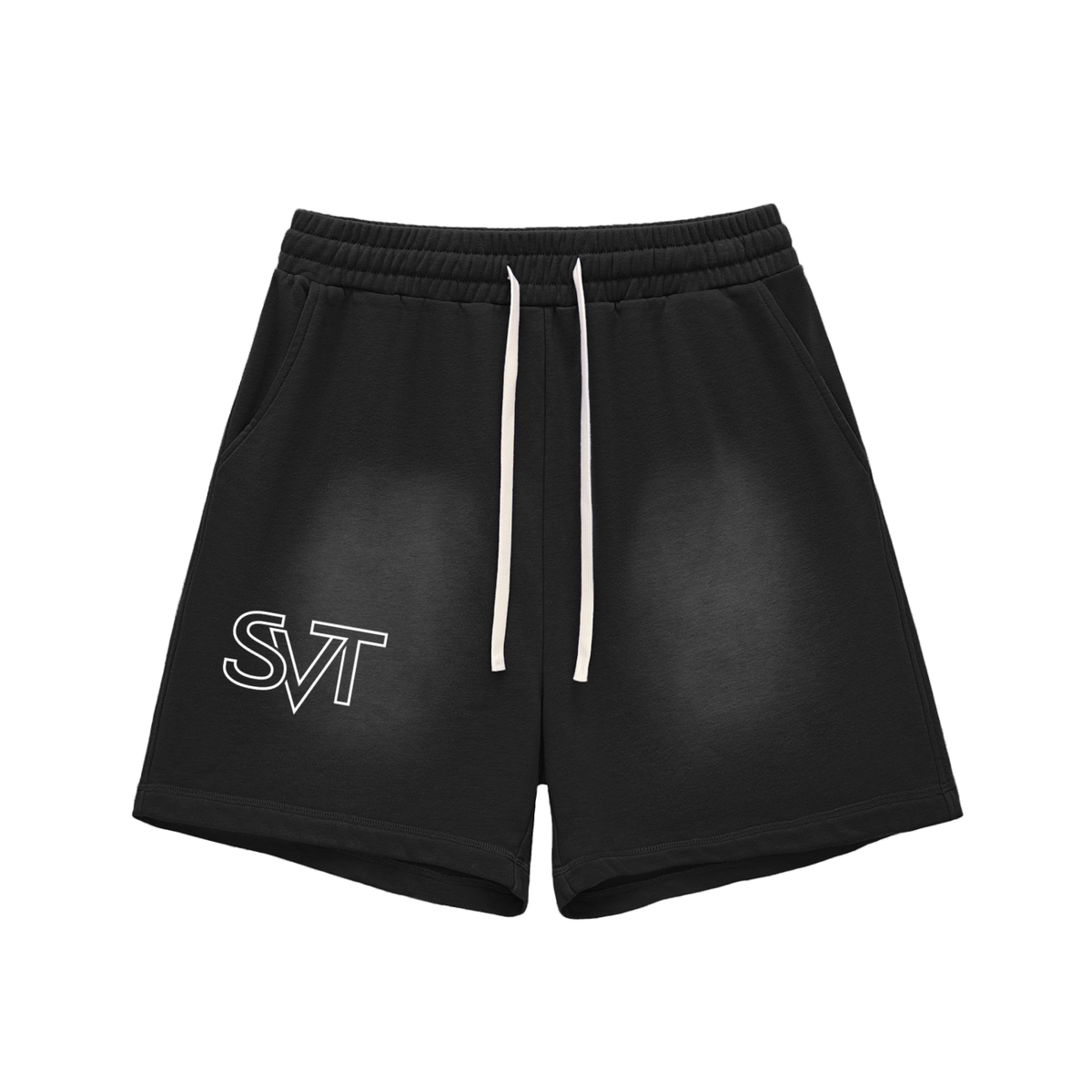 Sunfade Sweat Short in Black, front