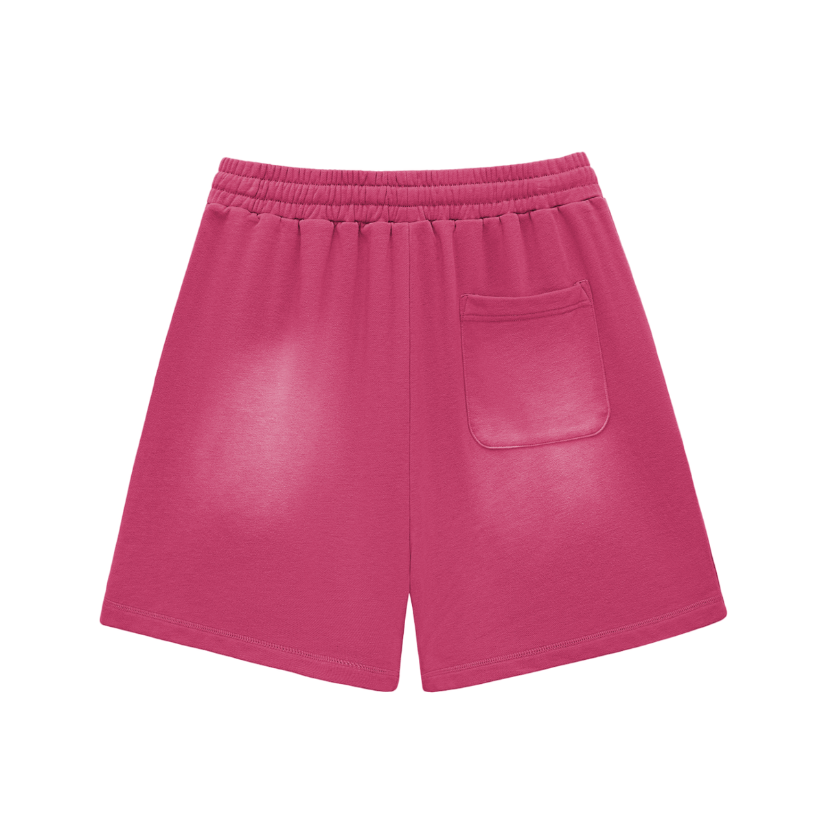 Sunfade Sweat Short in Rose Red, back