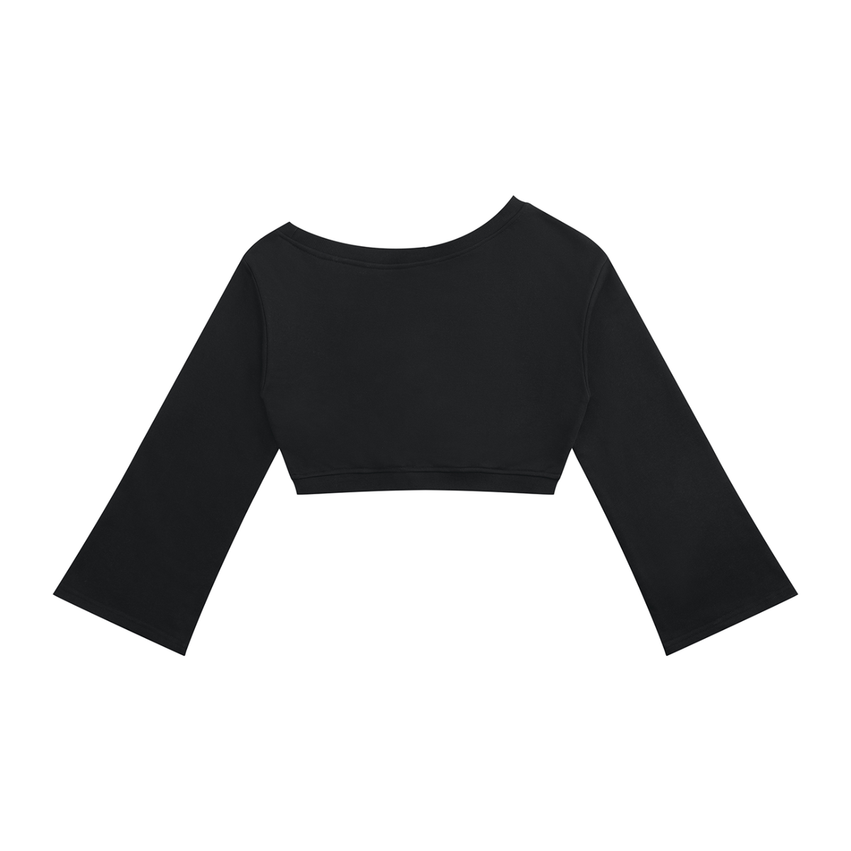 Off-Shoulder Sweatshirt in Black, back