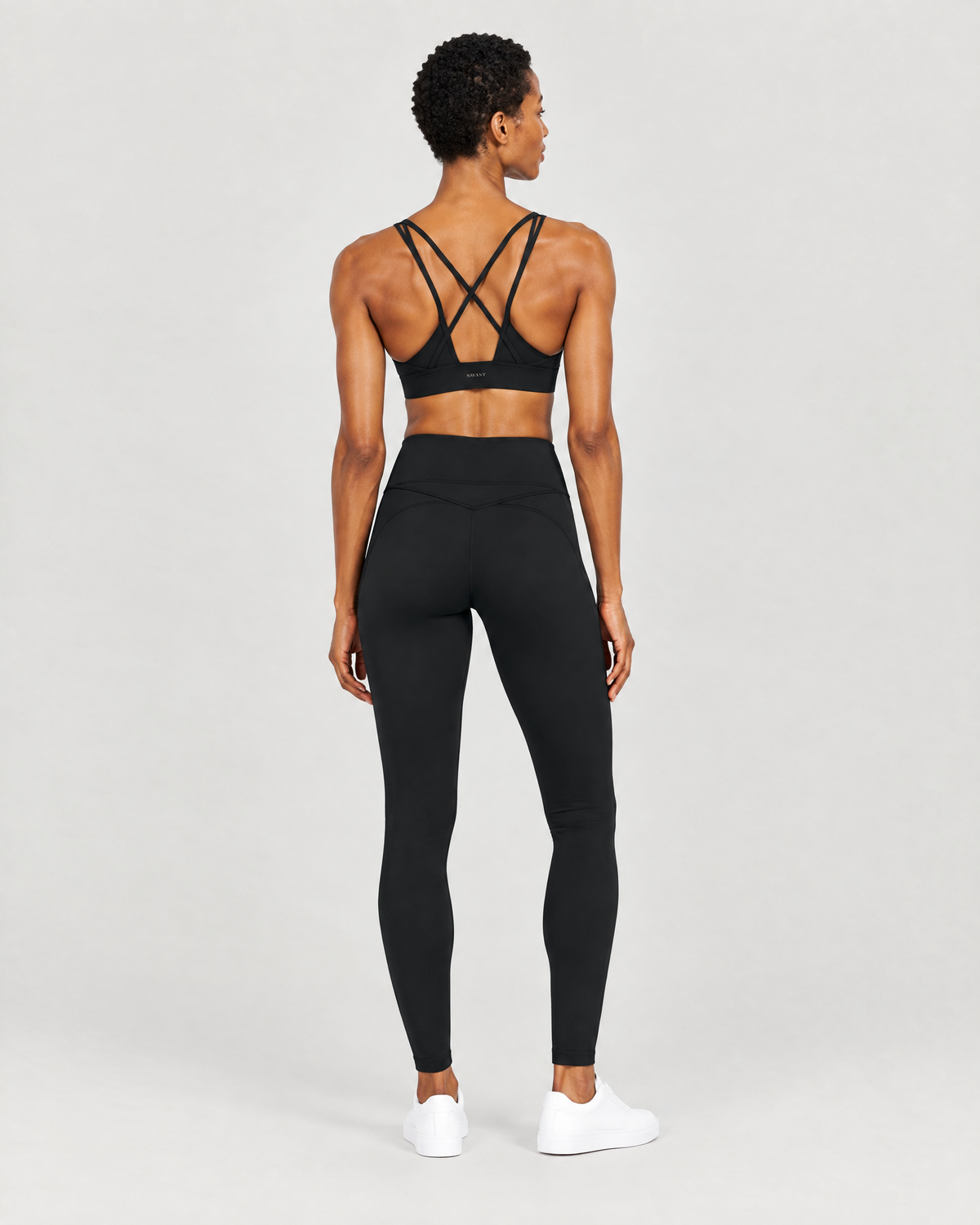 Studio Legging in Black, on model back
