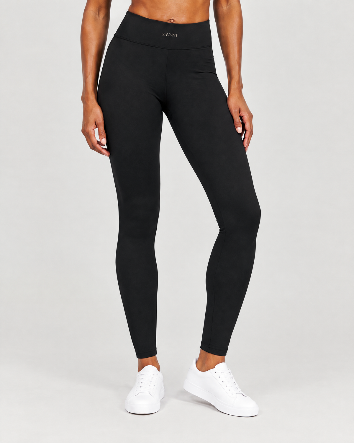 Studio Legging in Black, on model detail